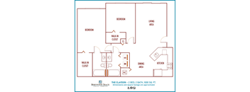 Two bedroom floor plan 