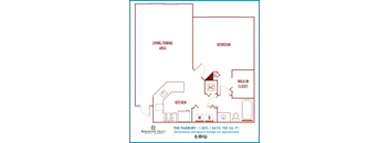 One bedroom floor plan