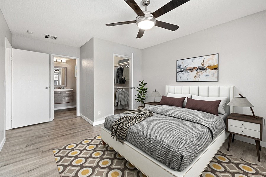 Bedroom with bathroom