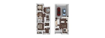 The Retreat Toiyabe Three bedroom floor plan