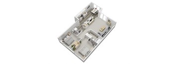 Two bedroom floor plan