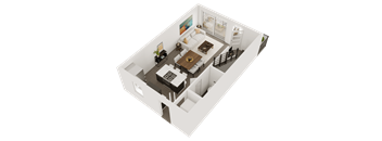 bedroom floor plan an in 3d