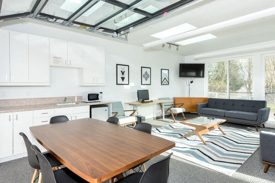 large seating area inside building at Township Eastside, Portland
