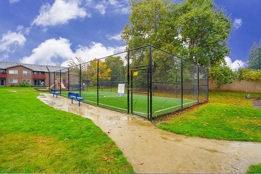 Pathway to soccer area at TOWNSHIP Apartments, CANBY, Oregon