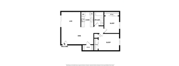 Renton Sage 2 bedroom 1 bath floor plan