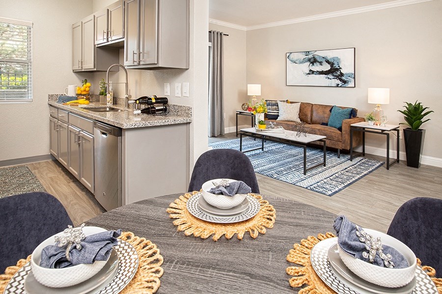 High Rock dining area over looking kitchen and living area