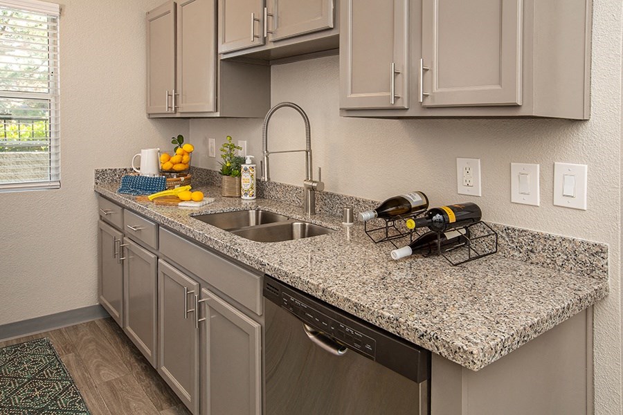 High Rock kitchen with stainless steel appliances