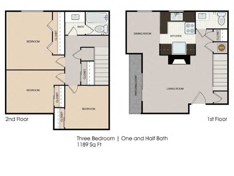 The Eleven Hundred townhome 2D floor plan