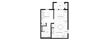 One bedroom floor plan