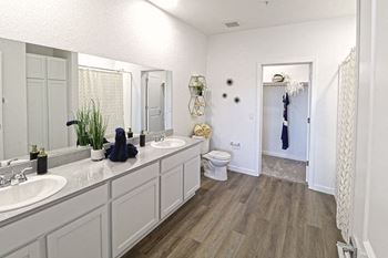 Large bathroom with vanity