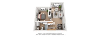 One bedroom floor plan 