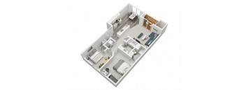 Two bedroom floor plan