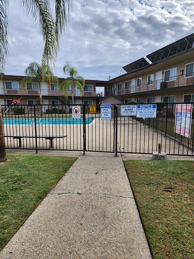Entry gate to pool