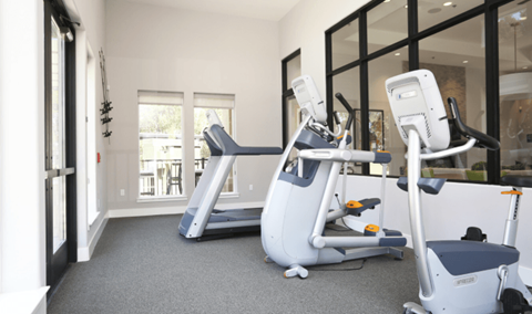 Fitness room with cardio equipment