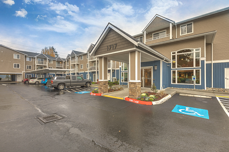 Main Building Entry at VINTAGE AT BREMERTON, Bremerton, Washington