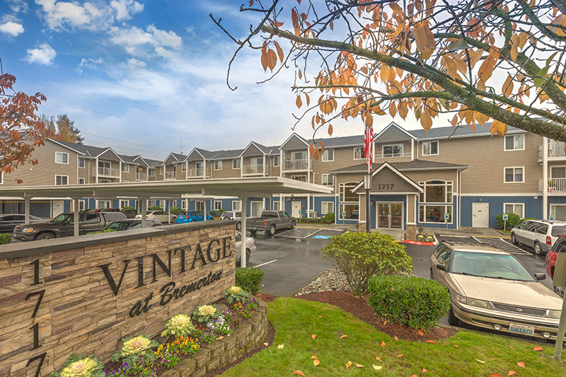 Entrance Sign at VINTAGE AT BREMERTON, Bremerton, Washington
