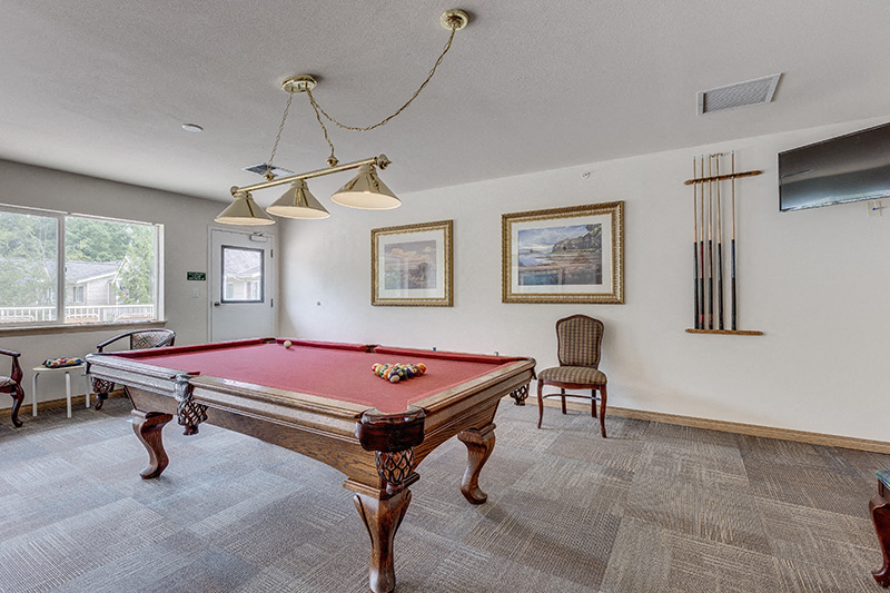 Game Room W/ Billiards at VINTAGE AT MOUNT VERNON Apartments, Washington, 98273