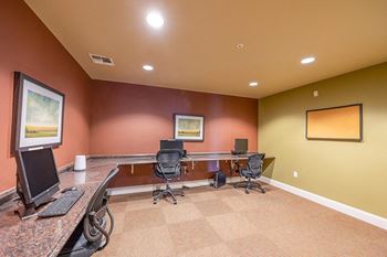 Resident Business Center With Computer And Printer at VINTAGE AT LAUGHLIN, Laughlin, NV