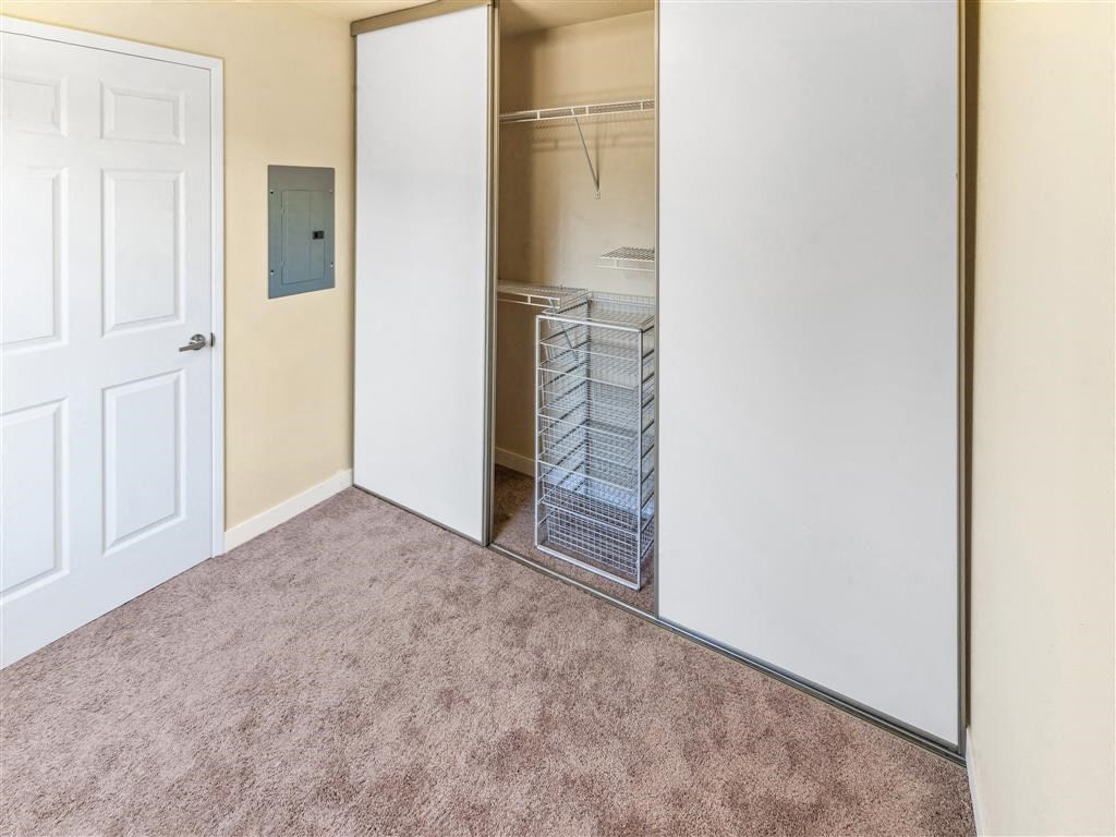 our apartments offer a bedroom with a king sized bed at Webster Court Senior Apartments, Kent Washington