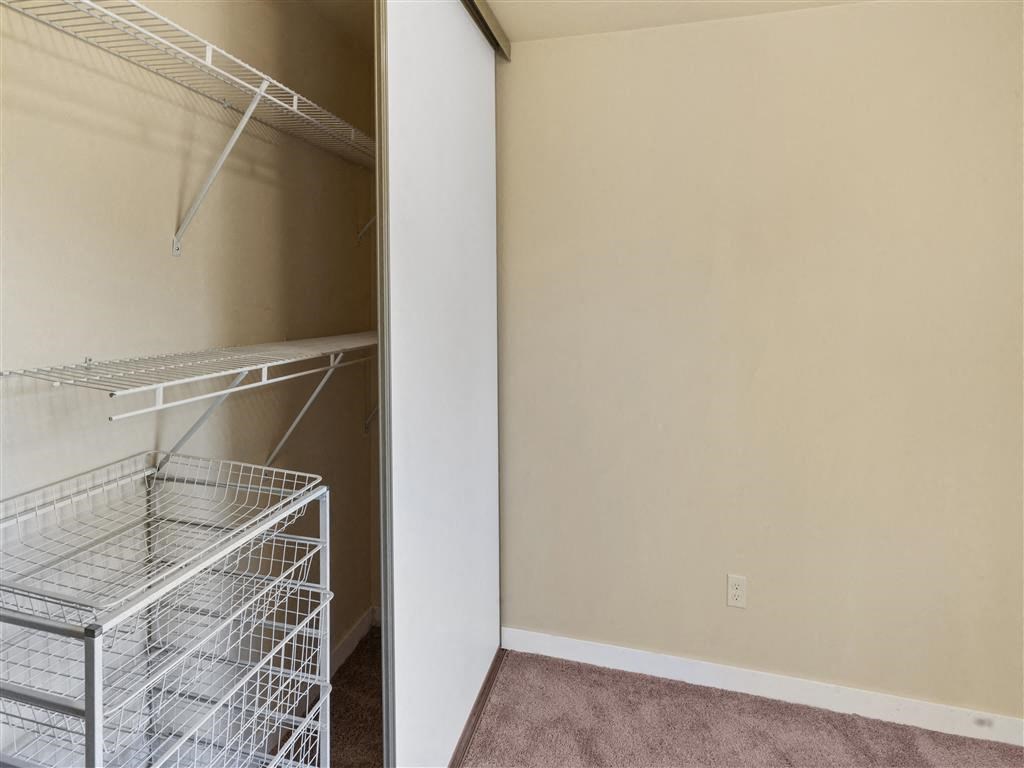 our apartments have a walk in closet with plenty of room to move around at Webster Court Senior Apartments, Kent, 98032