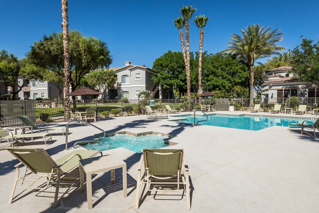 Pool patio at THE PARKSIDE VILLAS APARTMENT HOMES, Nevada