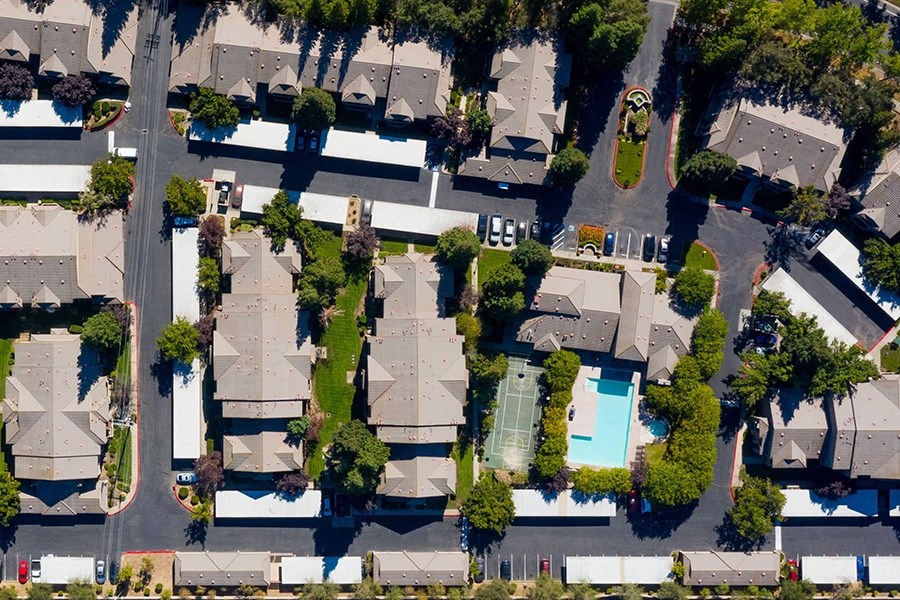 Cobble Oaks in Goldriver CA aerial community view