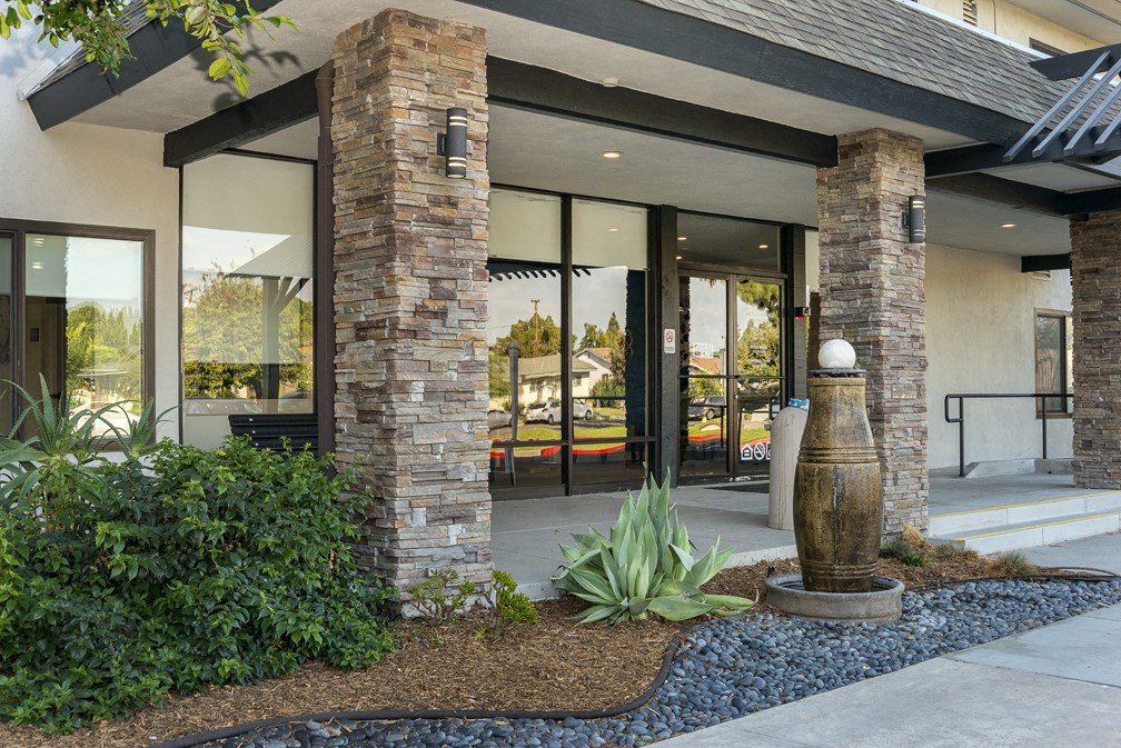 Entry to office at MIRACLE TERRACE Apartments, Anaheim, CA