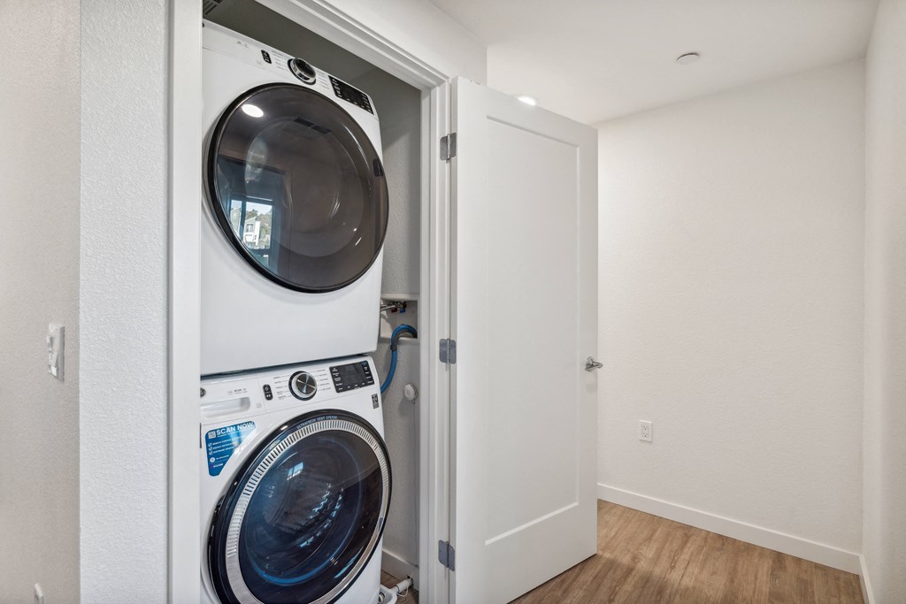 a front loading washer and dryer in a laundry room at 38° NORTH, California