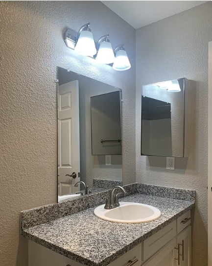 Bathroom vanity with mirror