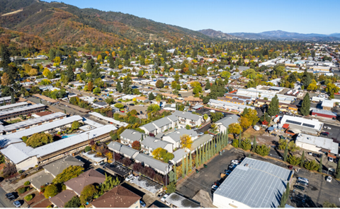 Ariel view of city and community