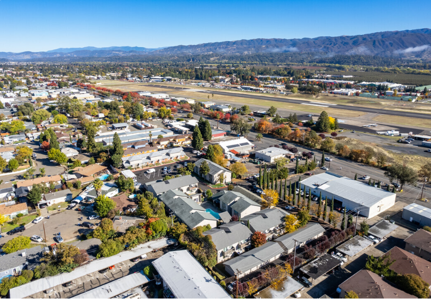 Ariel view of city and community