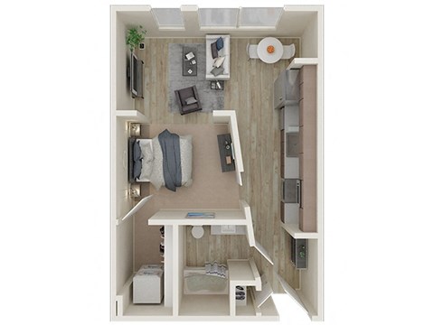 A1 1Bed_1Bath at ALLURE AT 2920, Modesto, California