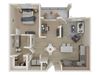 A4 Floor Plan 3D Layout A4 Floor Plan 3D Layout at Allure 2920 Apartments, Modesto, CA