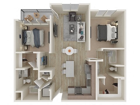 B1 2Bed_2Bath at ALLURE AT 2920, Modesto, CA, 95356