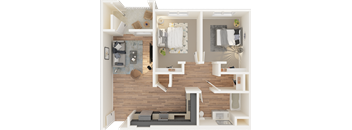 Antioch Family & Seniors  two bed floor plan| Antioch, CA