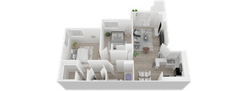 Two bedroom floor plan l The Arlo Apartments in Citrus Heights, CA