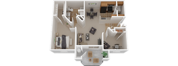 1x1 932SF floor plans available at Ashton Parc | Sacramento, CA 95834