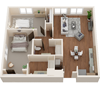 Two Bedroom, Two Bath Apartments in Downtown Sacramento | Legado de Ravel