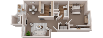 Bella Sonoma 1 bed 1 bath 733 square feet