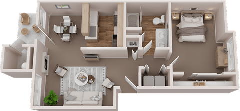  1 bed 1 bath 733 square feet at BELLA SONOMA, Fife, WA