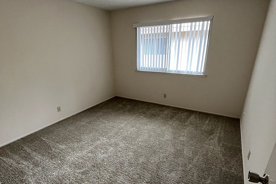 an empty room with a window