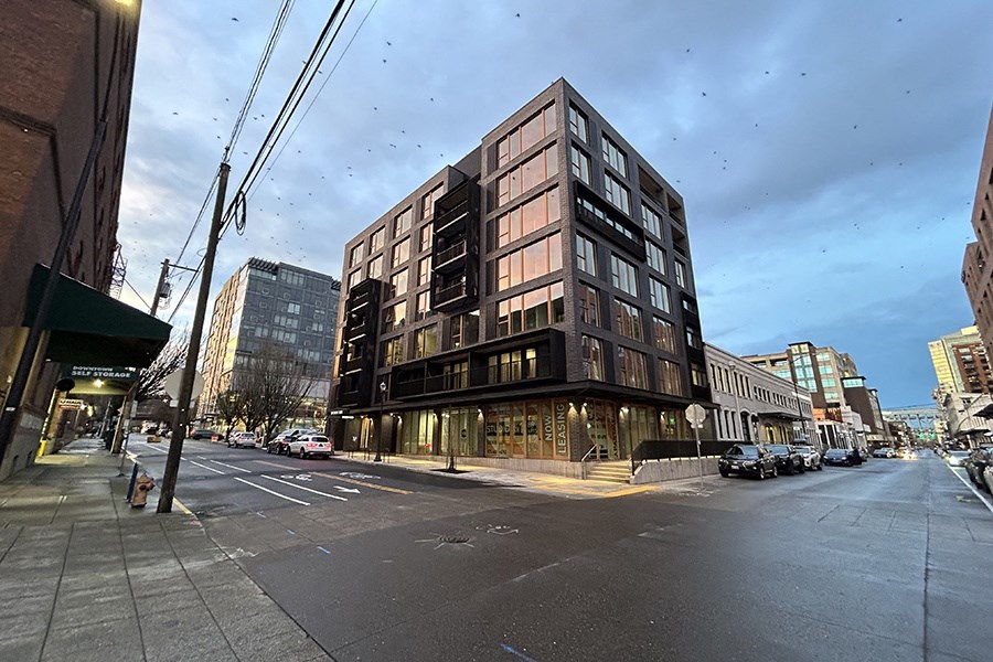 Exterior view of building from street