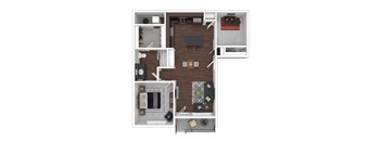 North Main at Steel Ranch l  1x1 floor plan