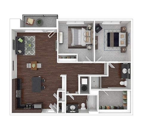 North Main at Steel Ranch l  2 Bedroom Floor Plan in Louisville CO
