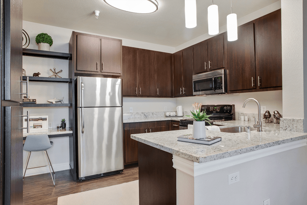 Kitchen 1 l Villagio Luxury Apartment In Sacramento CA