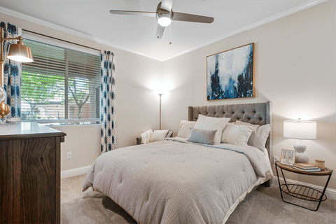 Bedroom 1 l Villagio Luxury Apartment In Sacramento CA
