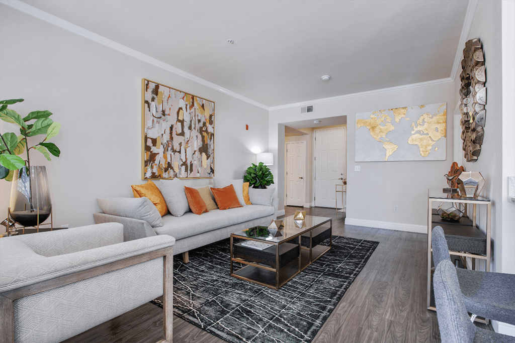 Living Room 2 l Villagio Luxury Apartment In Sacramento CA
