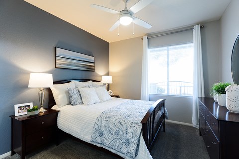 Bedroom with window at THE PARKSIDE VILLAS APARTMENT HOMES, Las Vegas