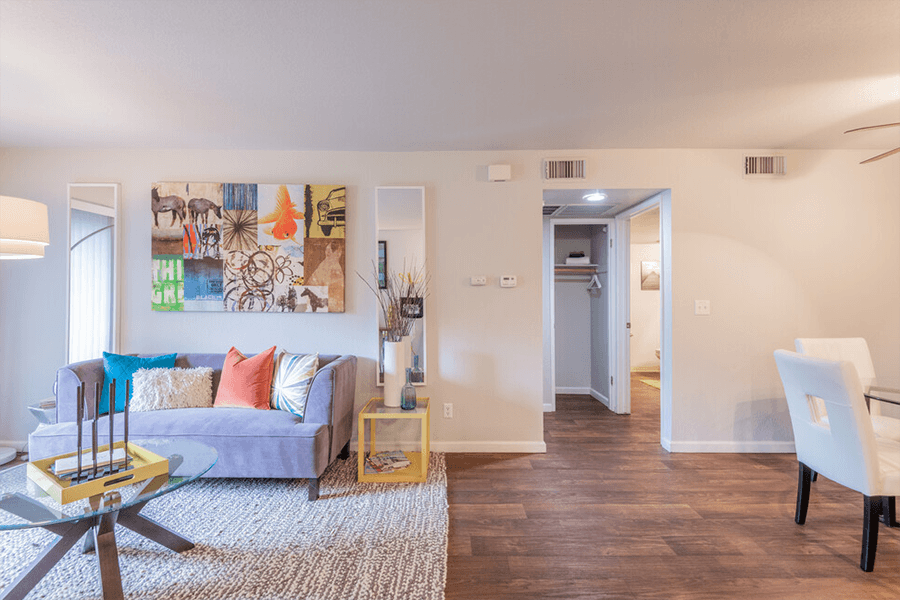 Living room near dining area 