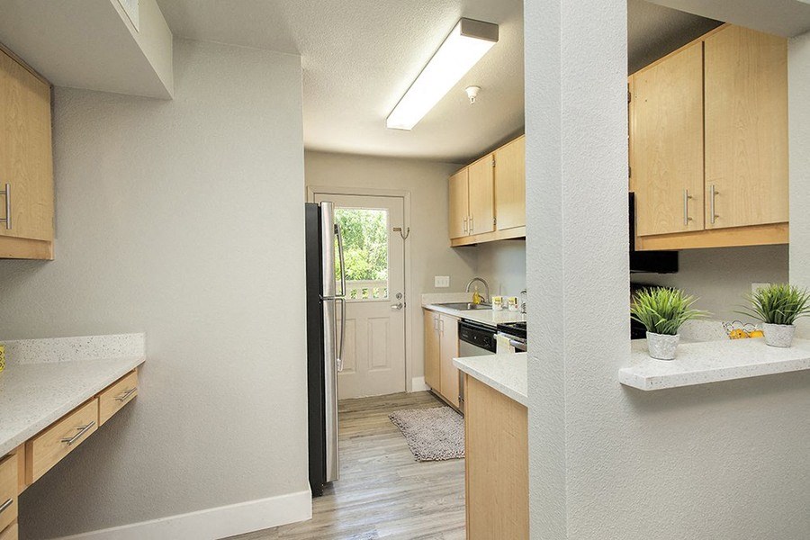 Townhouse kitchen with appliances